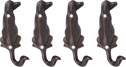 Cast Iron 4 Single Dog Tail Loose Key Hooks