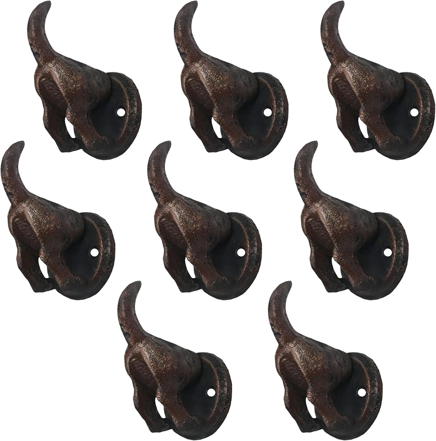 Cast Iron Dog Tail Heavy Duty Key Loose Hooks