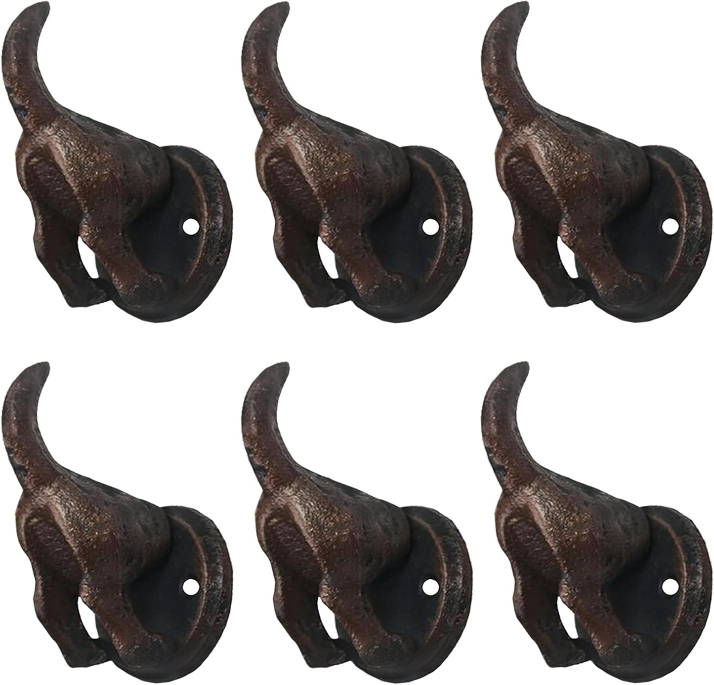 Cast Iron Dog Tail Heavy Duty Key Loose Hooks