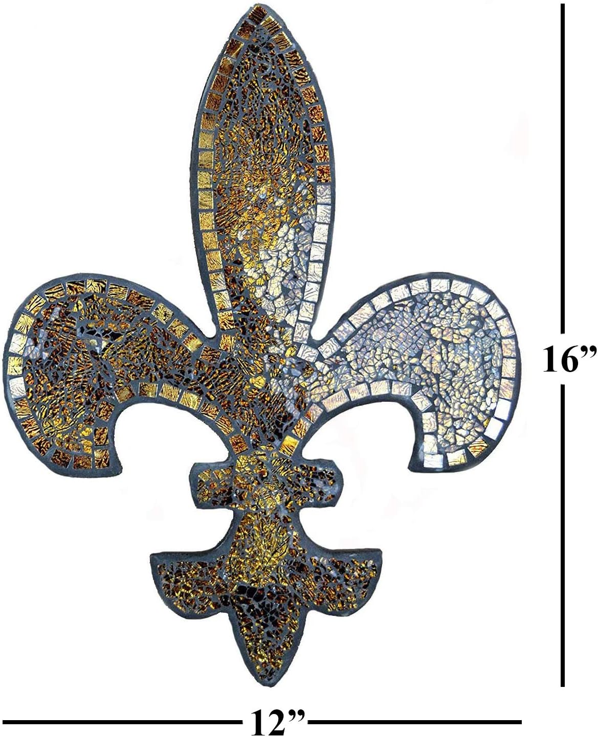 Fleur De Lis Wall Decor, Mosaic Decorative Plaque