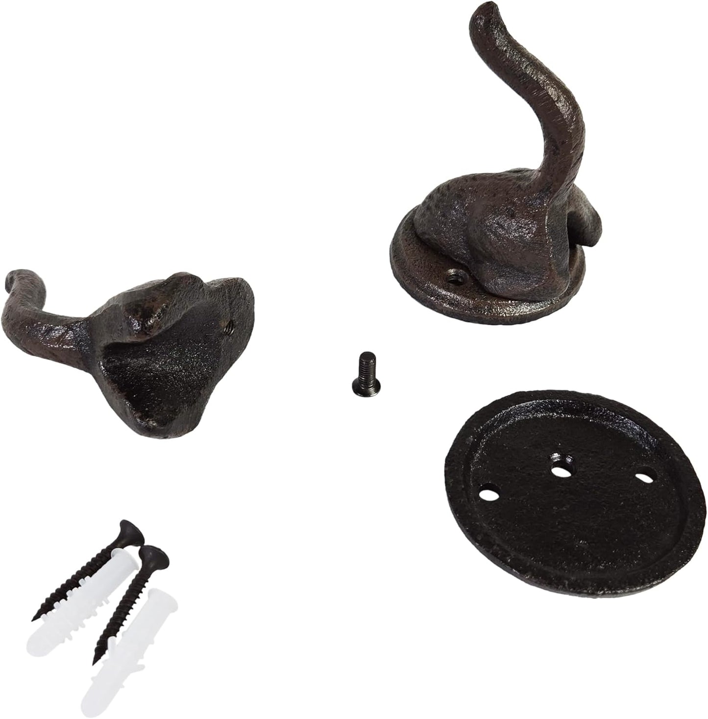 Cast Iron 4 Cat Key Tail Hooks