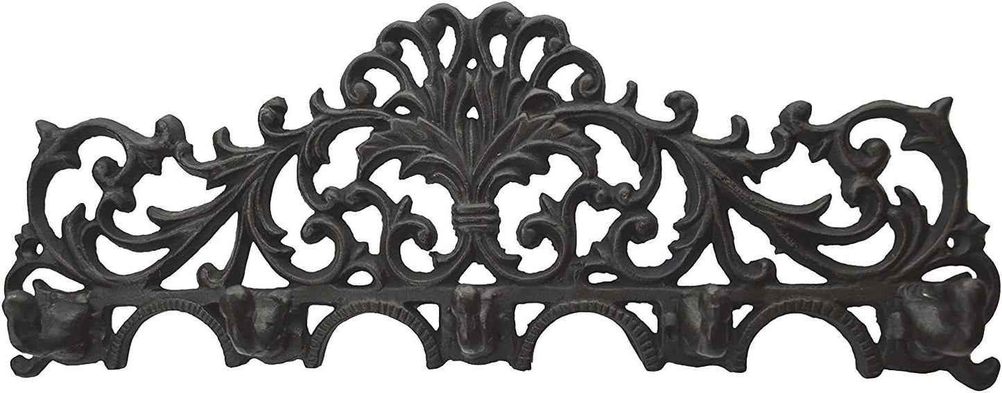 Cast Iron Fleur De Lis Curly Key Hook