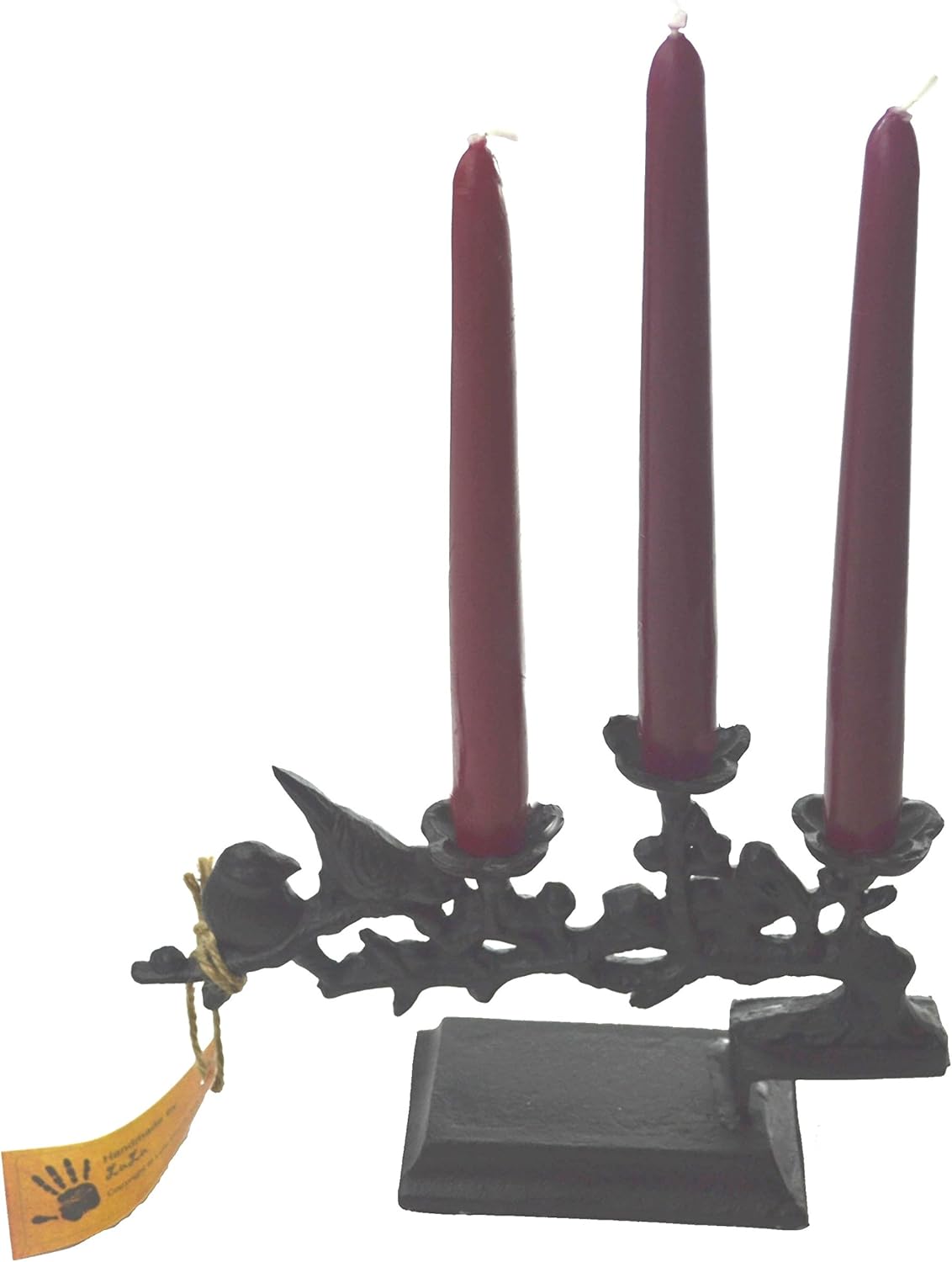 Cast Iron Candle Holder, Perfect for 8" Taper candle, 1/2" base