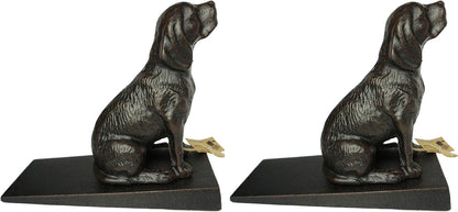 Cast Iron Heavy Duty 6 lbs 8 oz Dog Door Stopper with Base, Measures 7" H, 3.5" W and 8.25" L