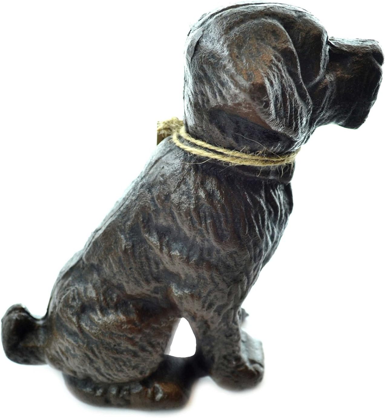 Cast Iron Decorative Dog Statue Door Stopper (Black 9.40 lbs)