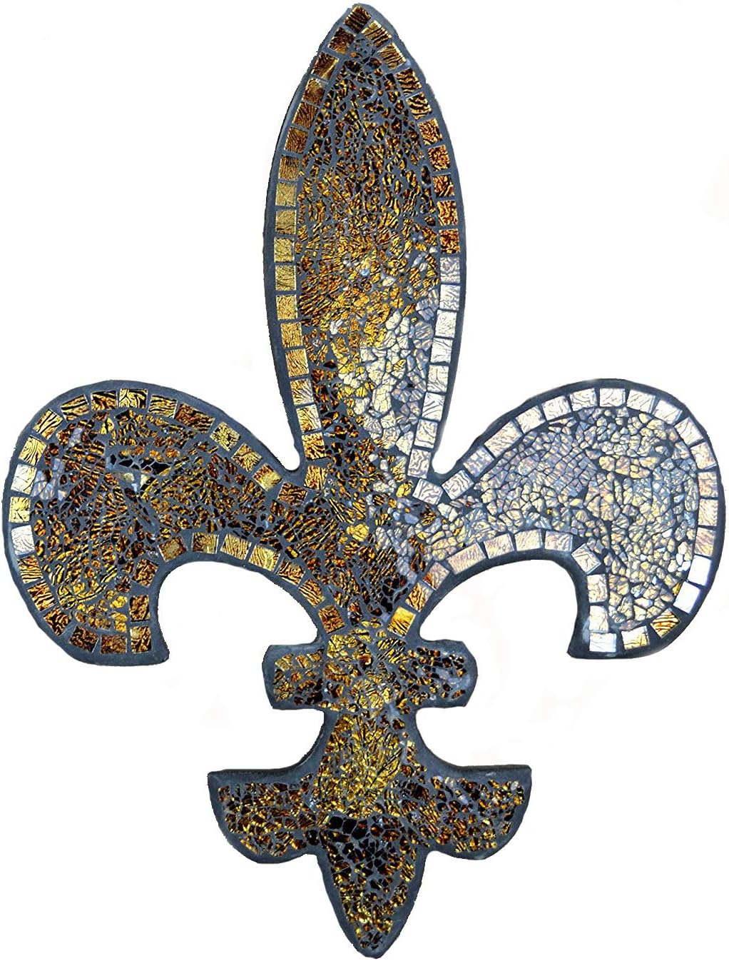 Fleur De Lis Wall Decor, Mosaic Decorative Plaque