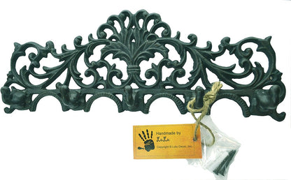 Cast Iron Fleur De Lis Curly Key Hook