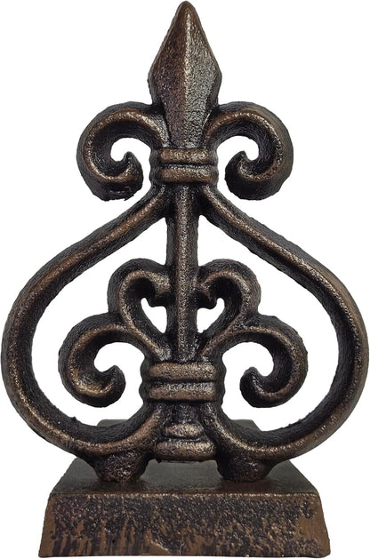 Cast Iron Fleur De Lis Door Stopper - 4.2 lbs