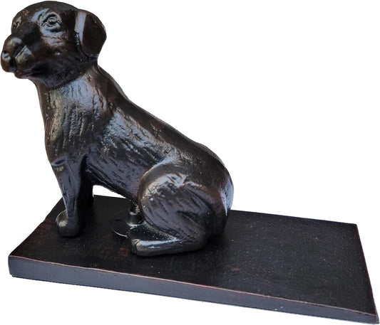 Cast Iron Dog Door Stopper Weight 6 Lbs (Black)