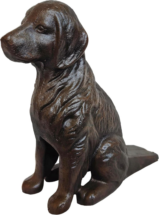 Cast Iron Dog with Tail Doorstop (Antique Black)