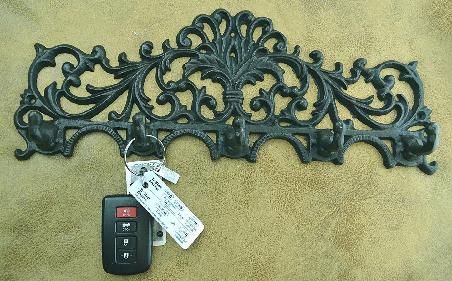 Cast Iron Fleur De Lis Curly Key Hook