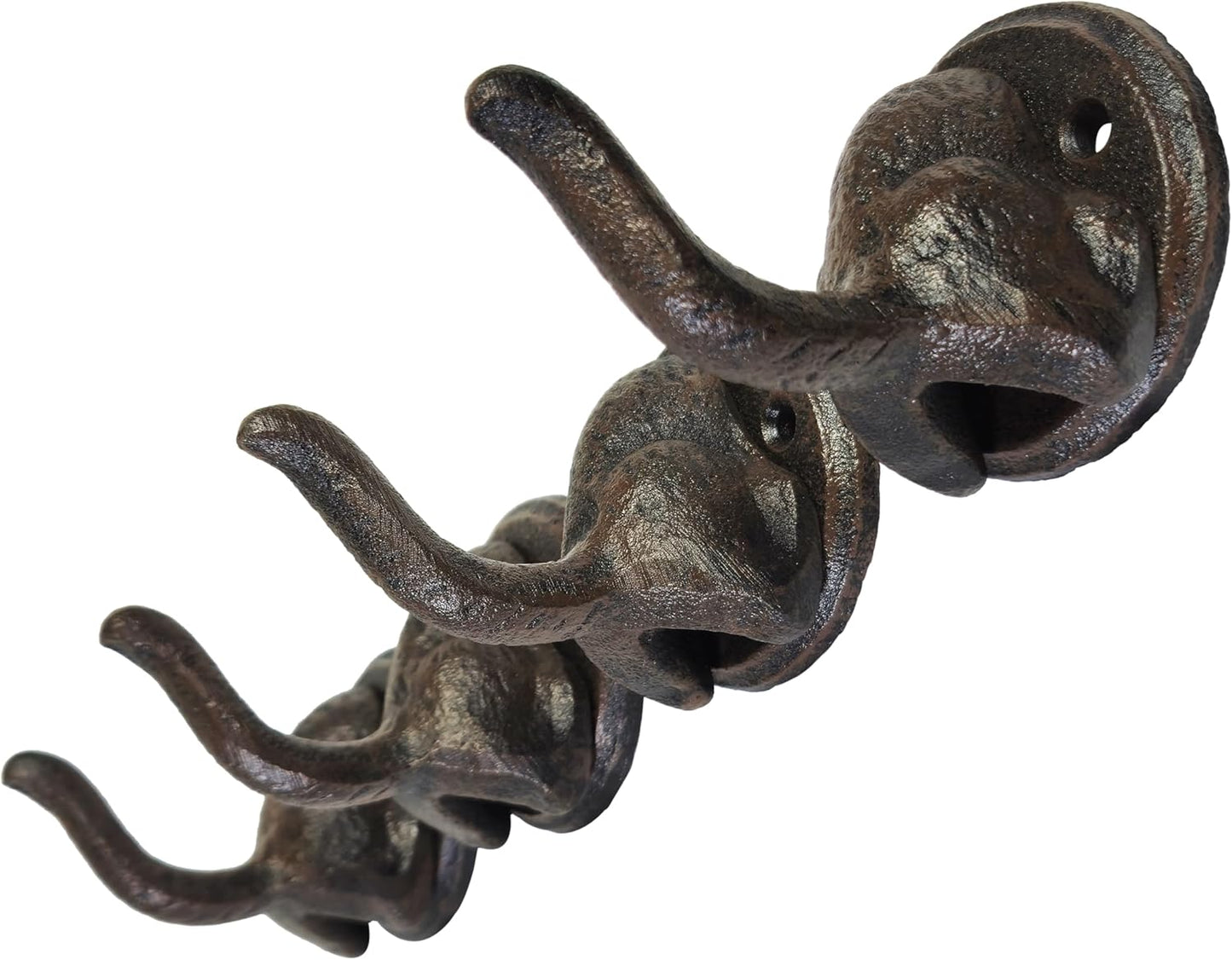 Cast Iron 4 Cat Key Tail Hooks