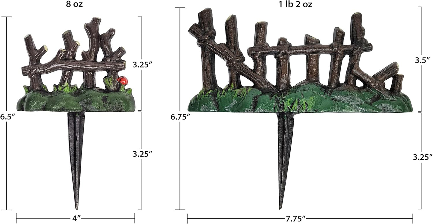 Cast Iron Fairy Garden Decor Set Fairy Garden Accessories Including Fairy Lamps, Fairy Fences, and Fairy Welcome