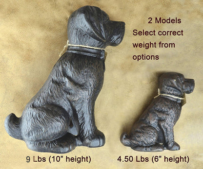 Cast Iron Decorative Dog Statue Door Stopper (Black 9.40 lbs)