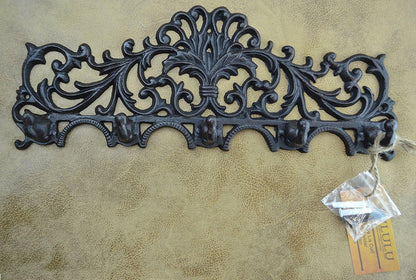 Cast Iron Fleur De Lis Curly Key Hook