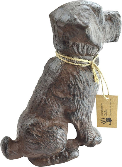 Cast Iron Decorative Dog Statue Door Stopper, 6" Height, Weighs 4.50 lb