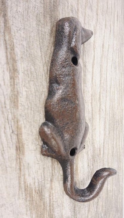 Cast Iron 4 Single Dog Tail Loose Key Hooks