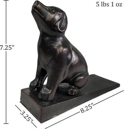 Cast Iron Dog Door Stopper Weight 5 Lbs (Black)