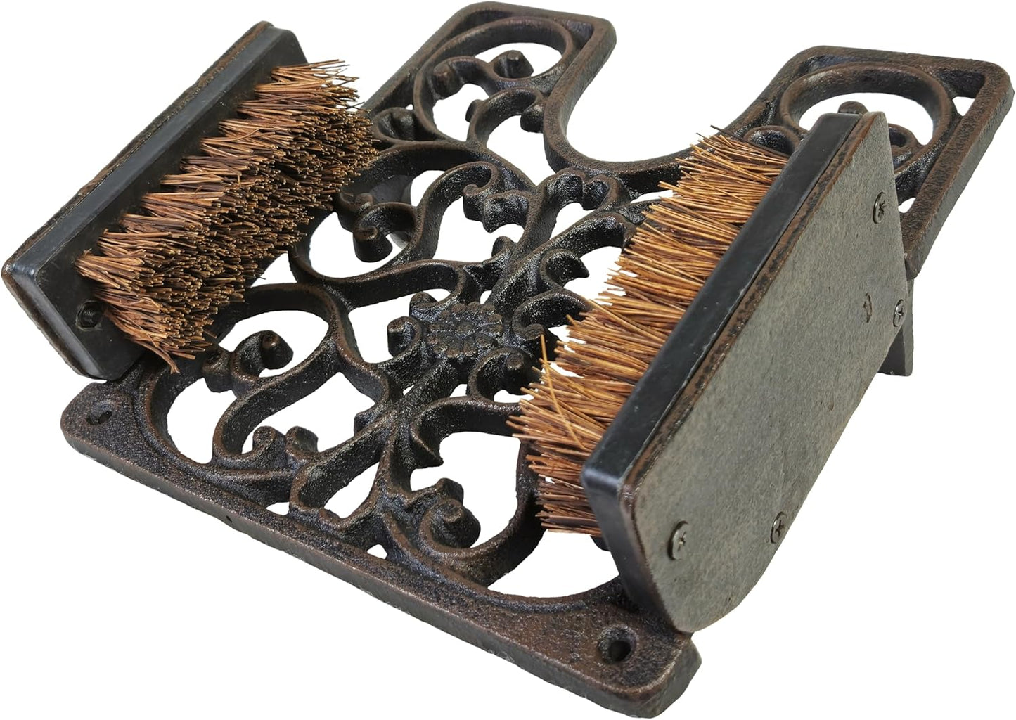 Cast Iron Boot Scraper with Brush, Antique Black