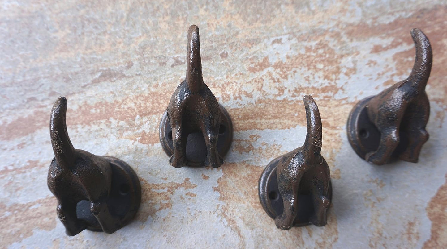 Cast Iron Dog Tail Heavy Duty Key Loose Hooks