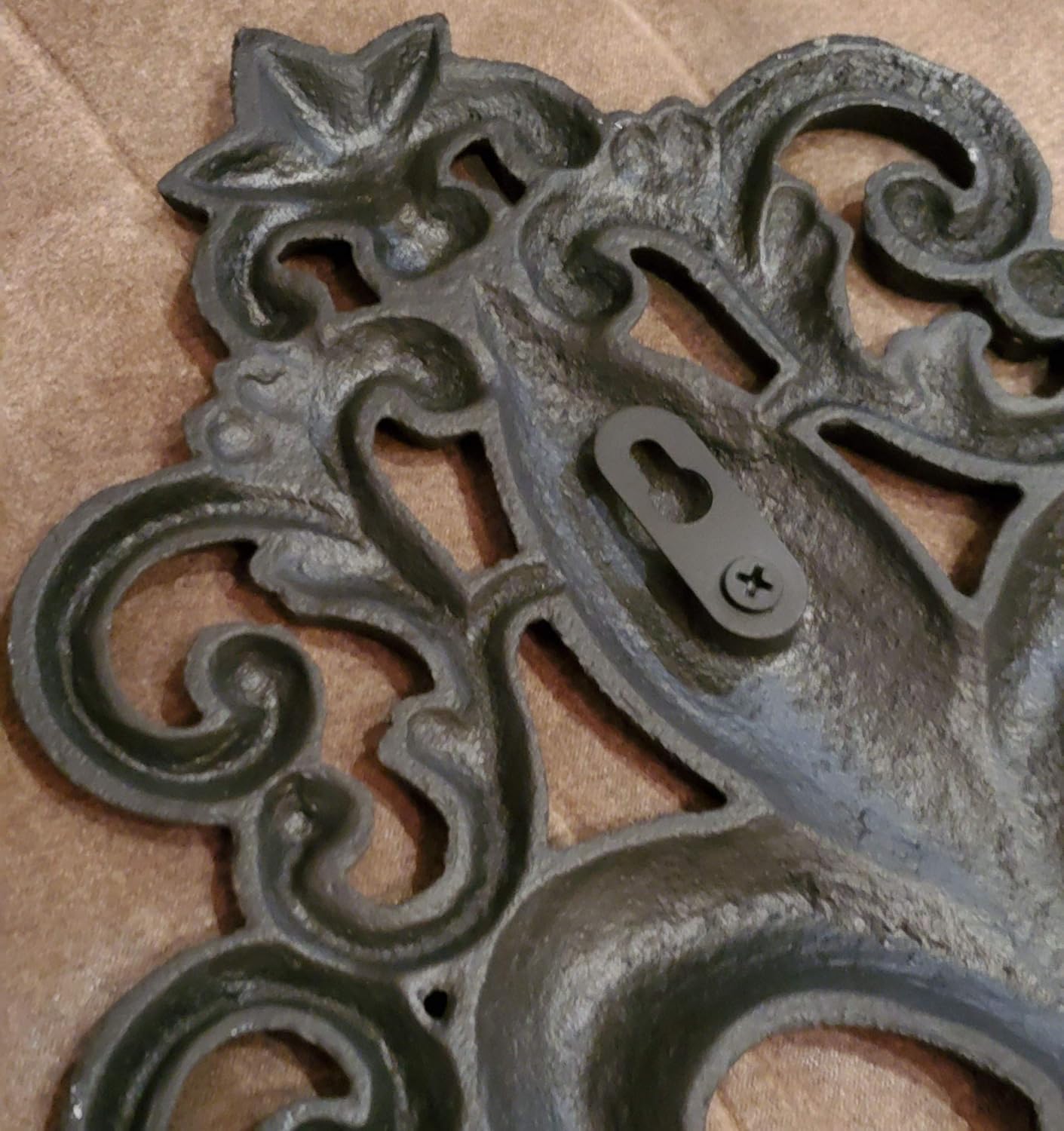 Cast Iron 14" Fleur De Lis Decoration Plaque