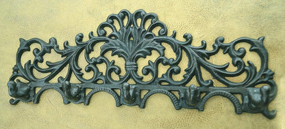 Cast Iron Fleur De Lis Curly Key Hook