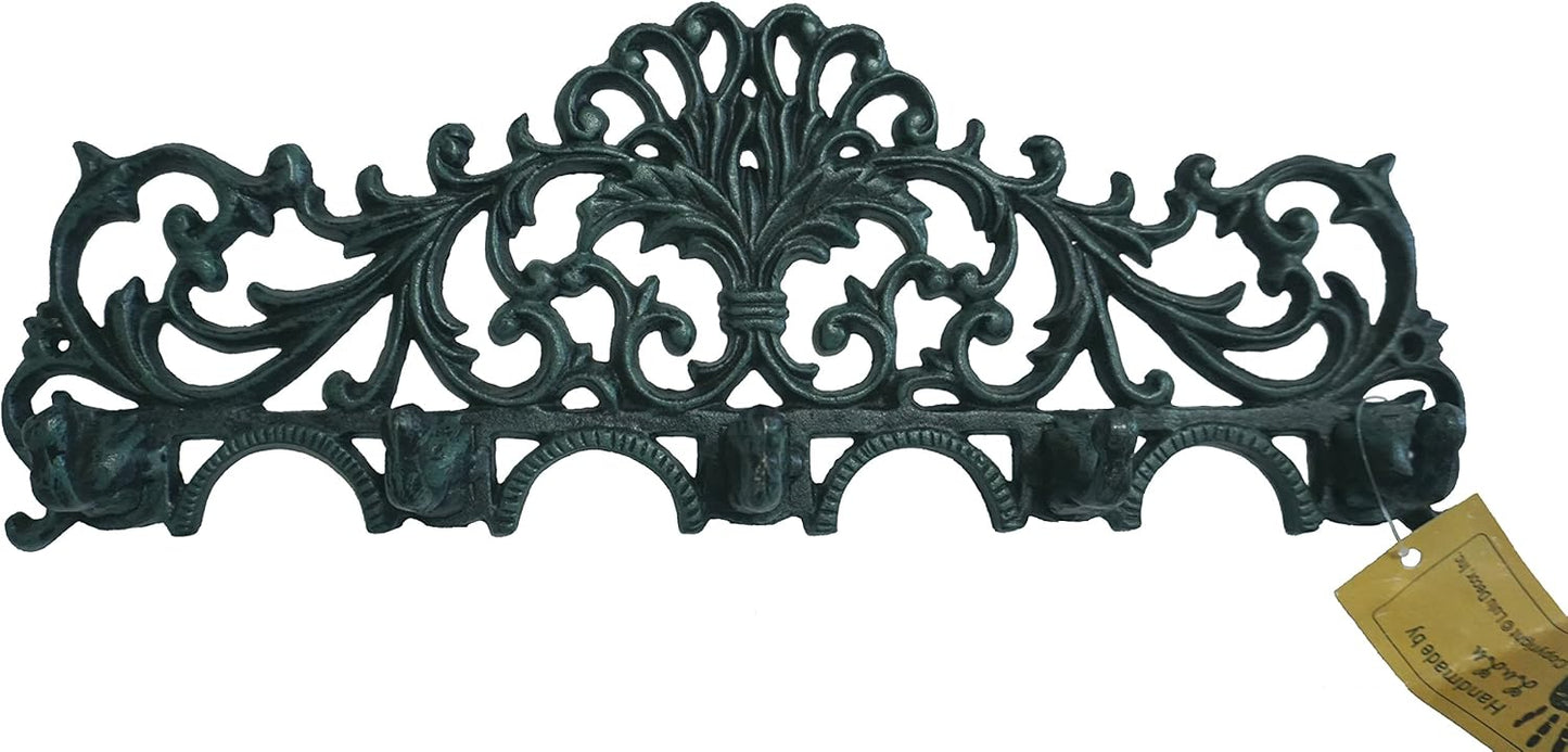 Cast Iron Fleur De Lis Curly Key Hook