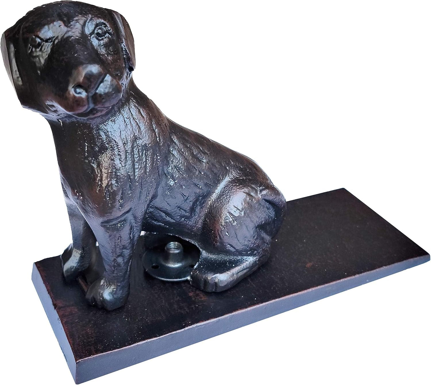 Cast Iron Dog Door Stopper Weight 6 Lbs (Black)