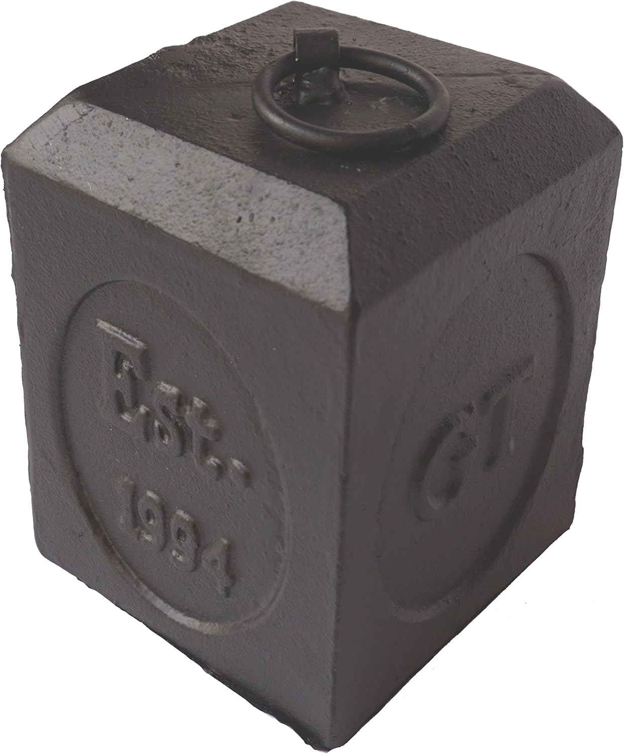 Cast Iron Decorative Door Stop, Square 5.2 lbs Heavy Door Stopper