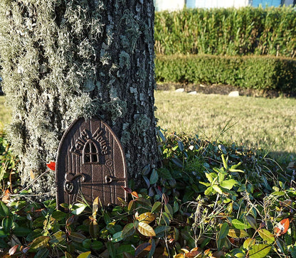 Cast Iron Miniature Fairy Door + 2 Windows with Glow in Dark Paint