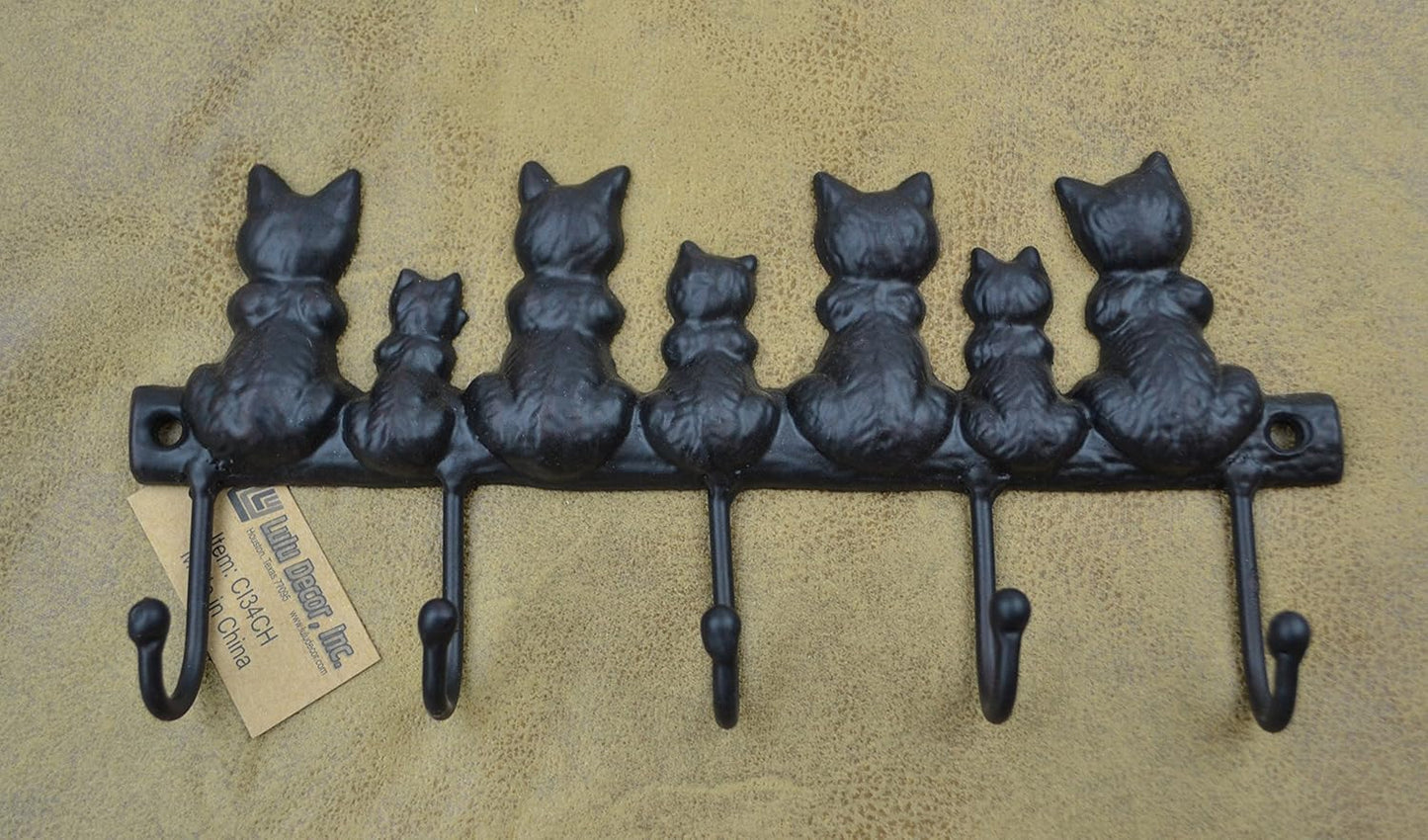 Cat Tail Key Holder - 5 Hooks