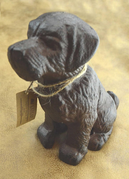 Cast Iron Decorative Dog Statue Door Stopper, 6" Height, Weighs 4.50 lb