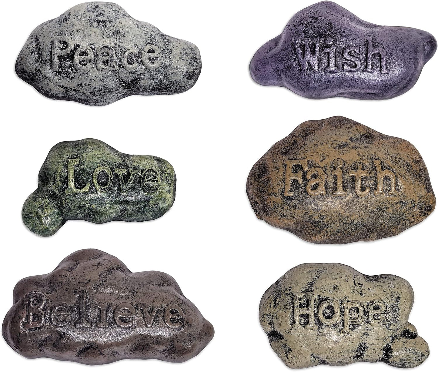 Cast Iron Fairy Sayings Stepping Stones (Set of 6) Garden Decor Fairy Garden Accessories