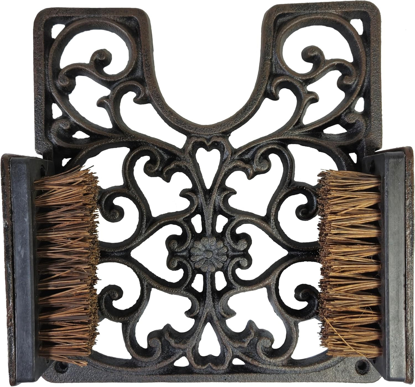 Cast Iron Boot Scraper with Brush, Antique Black