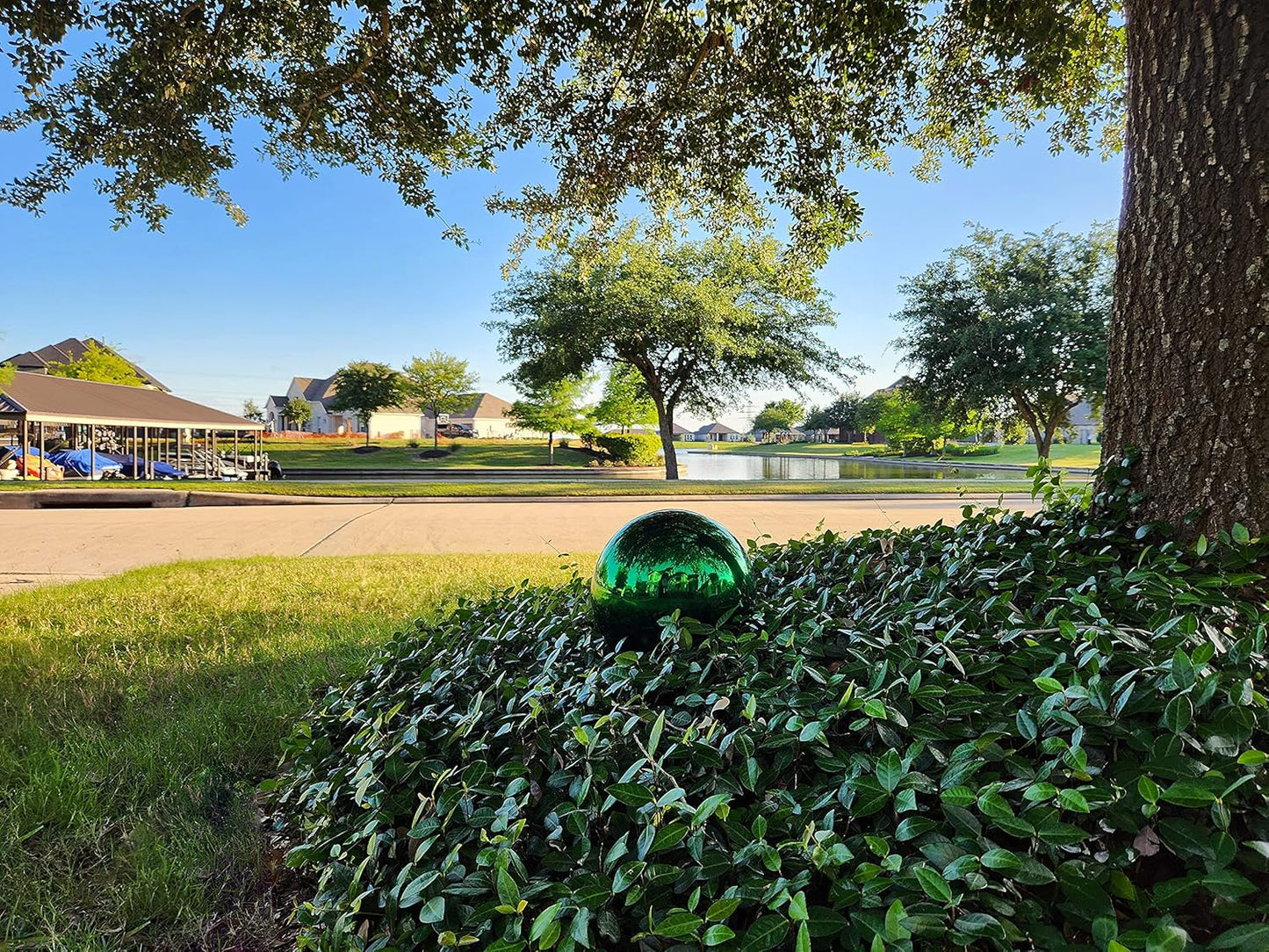 Stainless Steel Gazing Ball, Shiny Garden Decoration