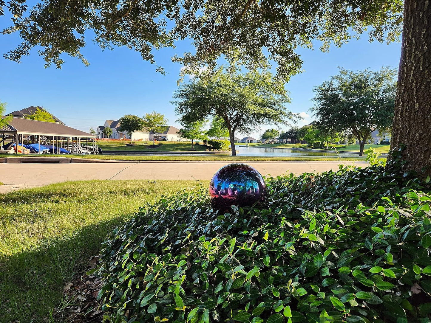 Stainless Steel Gazing Ball, Shiny Garden Decoration