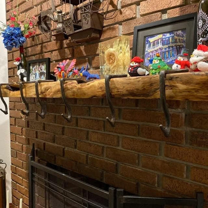 10" Branch Mantel Stocking Holder with Rubber Base