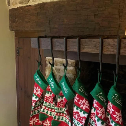 10" Branch Mantel Stocking Holder with Rubber Base