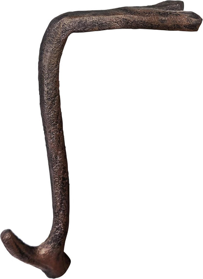 8" Brown Straight Branch Stocking Holder with Rubber Base