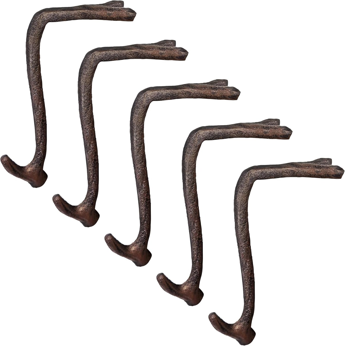 8" Brown Straight Branch Stocking Holder with Rubber Base