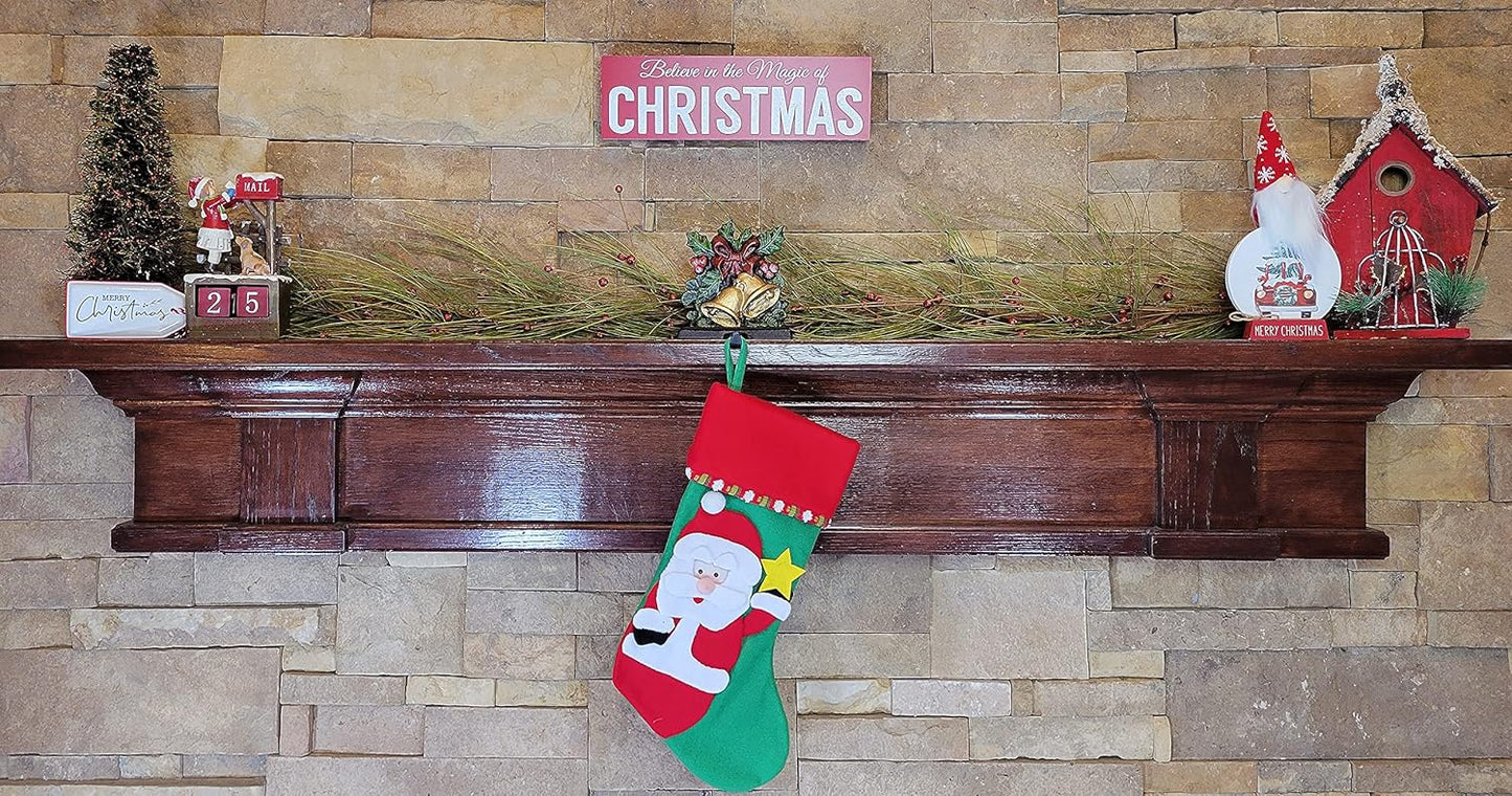 Cast Iron Bell Christmas Stocking Holder, Measures 7X 5.5 inches, Weighs 3.5 lbs