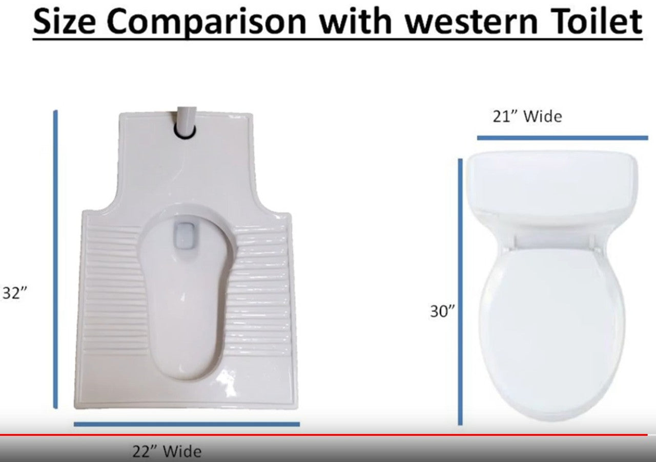 Ceramic Squat Toilet Designed for American Homes, USA Standard with Easy Installation